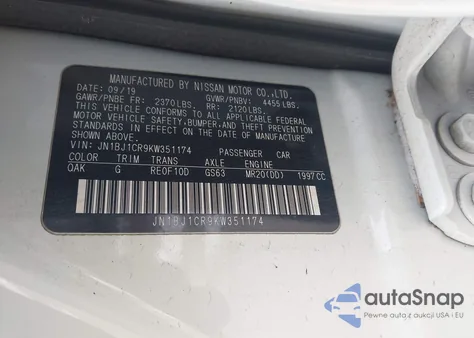 2019 Nissan Rogue Sport S z USA, uszkodzony, nr VIN JN1BJ1CR9KW351174